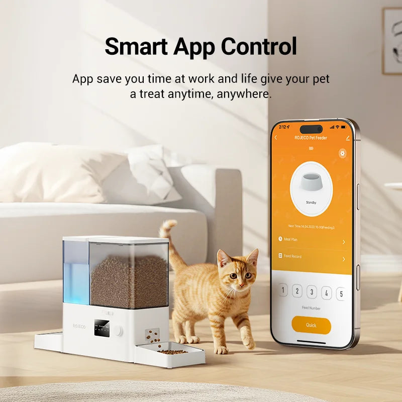 SmartPet DualCare Station – Comedero & Bebedero Automático 2 en 1 con Control Inteligente. DISPENSADOR de OCHO (08) litros de agua y CINCO (05) de comida.