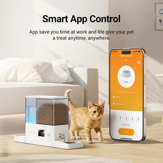 SmartPet DualCare Station – Comedero & Bebedero Automático 2 en 1 con Control Inteligente. DISPENSADOR de OCHO (08) litros de agua y CINCO (05) de comida.