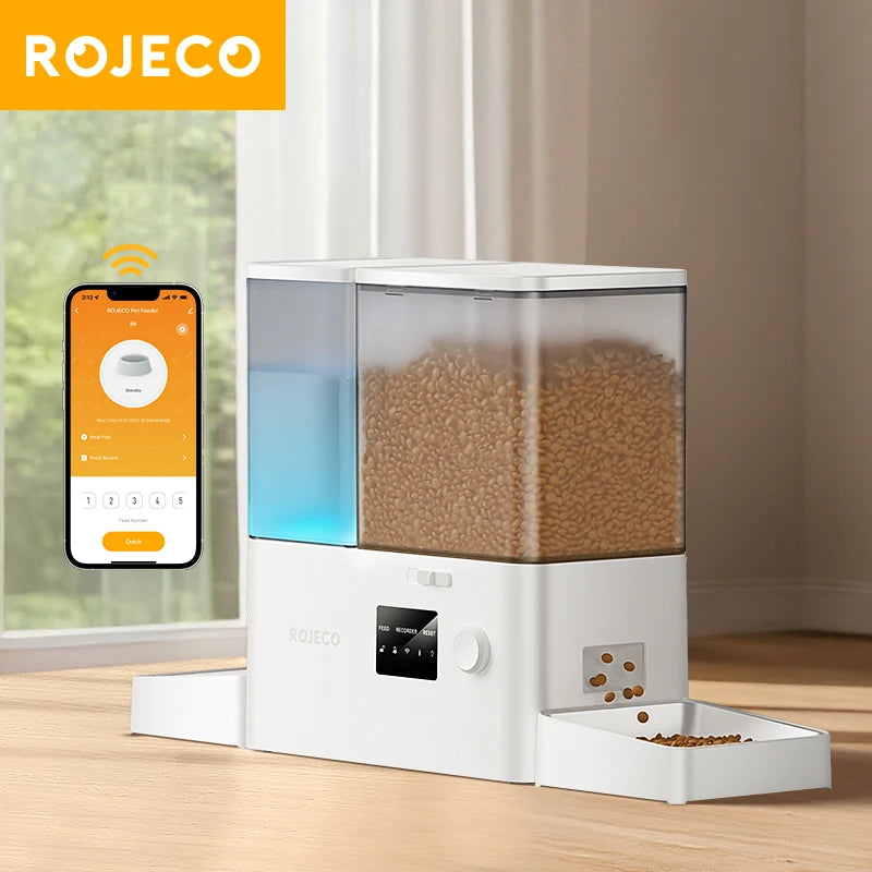 SmartPet DualCare Station – Comedero & Bebedero Automático 2 en 1 con Control Inteligente. DISPENSADOR de OCHO (08) litros de agua y CINCO (05) de comida.